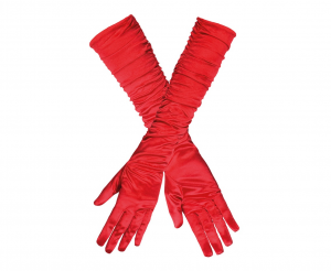 Rękawiczki do łokcia Hollywood, czerwone