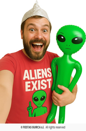 Dmuchany zielony kosmita, 85cm