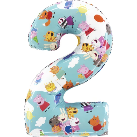 Balon Foliowy Grabo Cyfra Peppa 2 - 26"/66cm 
