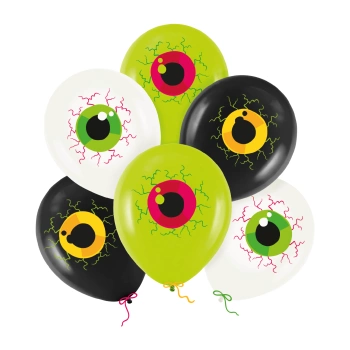 Balony Halloween Oczy 12cali 6 szt