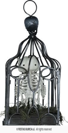 Szkielet sowy w klatce, interaktywny, 33cm