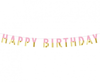 Girlanda papierowa Happy Birthday, różowo-złota