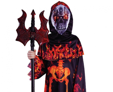 Strój dla dzieci Płonący Diabeł (szata z kapturem), rozm. 130/140 cm