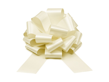 Kokarda dekoracyjna DIY, złamana biel, 40 cm