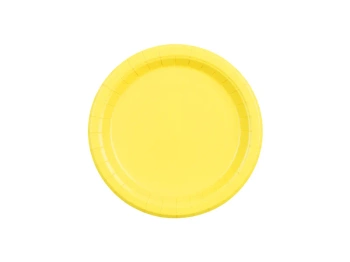 Talerzyki papierowe, żółty, 18cm