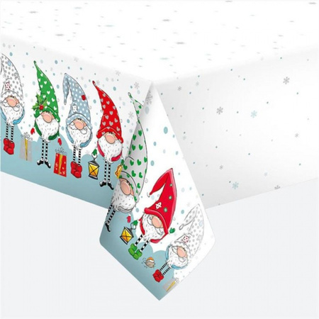 Obrus papierowy Świąteczne Skrzaty, 120x180cm