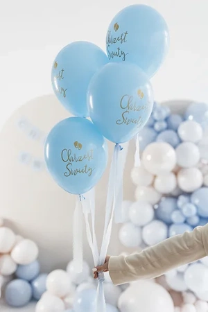 Balony Eco 33 cm, Chrzest Święty, błękit