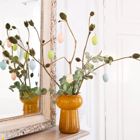 Dekoracje wielkanocne Jajka 3 kolory pozłacane 6 szt.