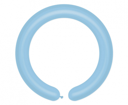 Balony D4 - Rurki włoskie niebieskie delikatne 72/ 100 szt. (macaron)