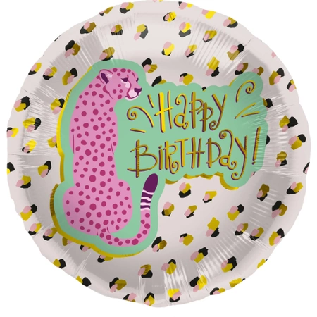 Balon foliowy 18'' -  Różowa Pantera Birthday