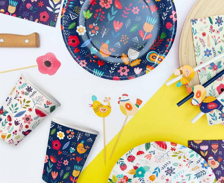 Kubeczki pap. Kolekcja Summer - Have fun (light), 250 ml/ 6 szt.