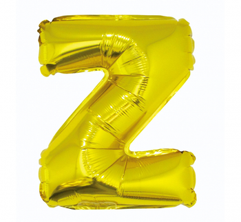 Balon foliowy "Litera Z", złota, 35 cm