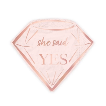 Serwetki Bride to be rose gold 10 szt.