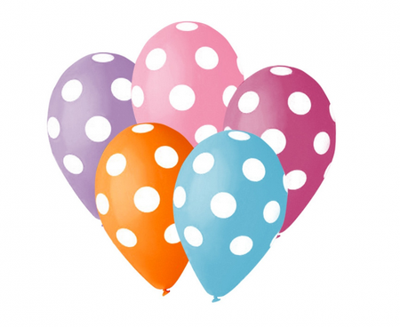 Balony Grochy, 12"/ 5 szt.
