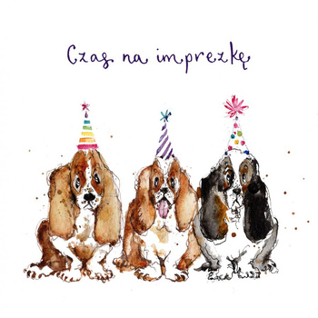 Kartka urodzinowa Trzy pieski