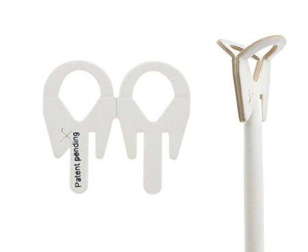 Patyczki z zatyczkami do balonów, papierowe, 10 szt.