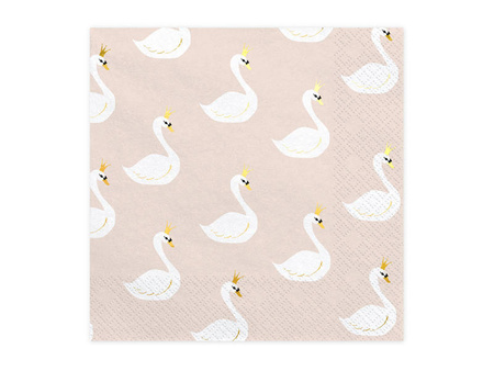 Serwetki Lovely Swan, 33x33cm