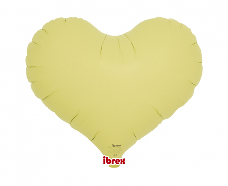 Balon Ibrex serce Jelly 14", Pastelowy żółty