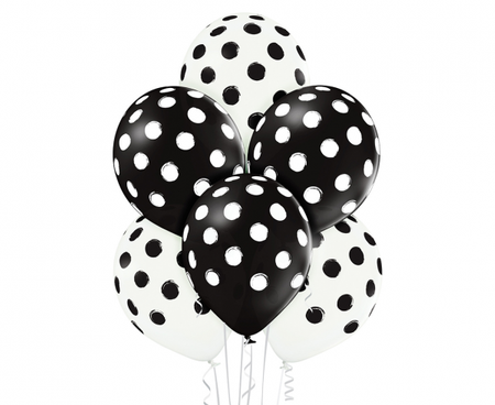 Balony Brush Polka Dots, 6 szt.