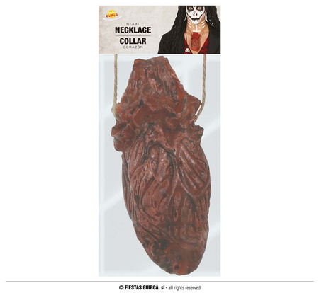 Naszyjnik zakrwawione serce na Halloween