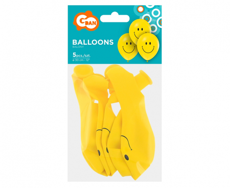 Balony Uśmiechy, 12"/ 5 szt.