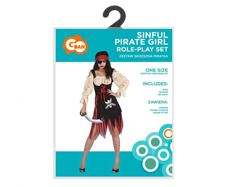 Zestaw dla dorosłych Grzeszna Piratka\, rozm. uniw.