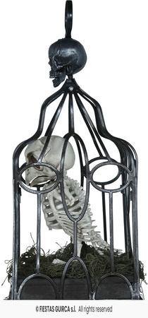 Szkielet sowy w klatce, interaktywny, 33cm