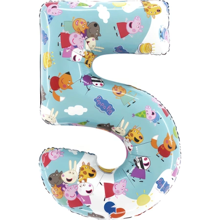 Balon Foliowy Grabo Cyfra Peppa 5- 26"/66cm 