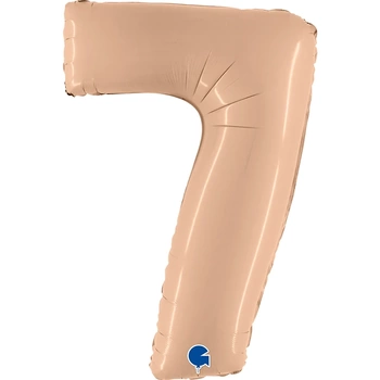 Balon foliowy Cyfra Grabo Satin Nude - Ecru 7 - 40"/102cm