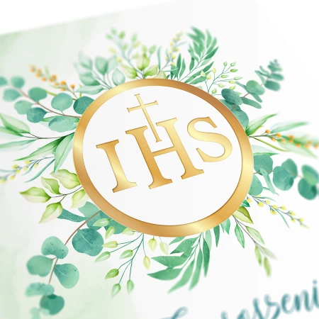 Zaproszenie na komunię IHS 10szt.