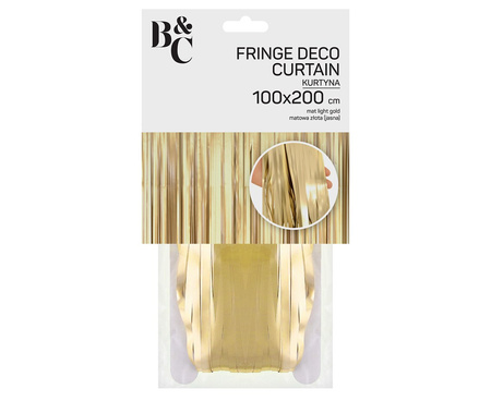 Kurtyna B&C, matowa jasnozłota, 100x200 cm