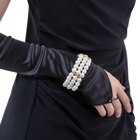 Bransoletka z perłami i cyrkoniami