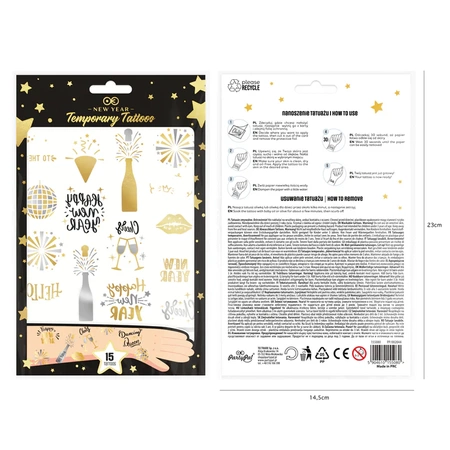 Tatuaże zmywalne Happy New Year