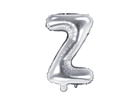 Balon foliowy Litera ''Z'', 35cm, srebrny