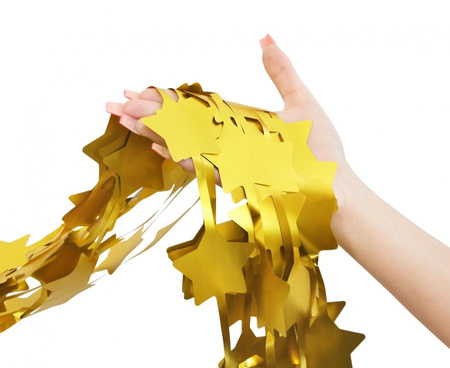 Kurtyna B&C Gwiazdki, matowa złota, 100x200 cm