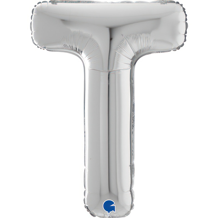 Balon Grabo 26'' Litera T srebrna , 66cm