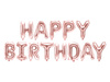  Balon foliowy Happy Birthday, 340x35cm, różowe złoto