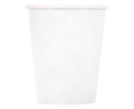 Kubeczki papierowe białe, 270ml, 8 szt. (sup label)