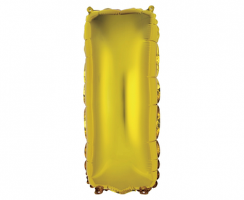 Balon foliowy "Litera I", złota, 35 cm