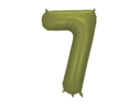 Balon foliowy Cyfra ''7'" 86cm, oliwkowy