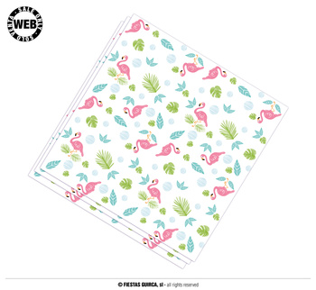 Serwetkii papierowe flamingi, 12szt, 33x33cm