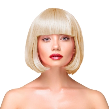 Peruka imprezowa włosy krótkie proste blond