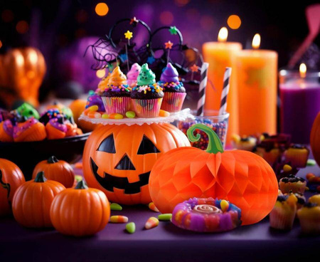 Rozeta rozkładana "Dynia" rozm. 30x30 cm