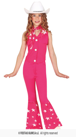 Strój dla dzieci różowa kowbojka Barbie, rozm. 143-151 cm