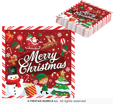 Serwetki Merry Christmas, 20 szt