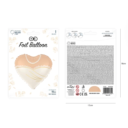 Balon foliowy serce Panna Młoda 18"