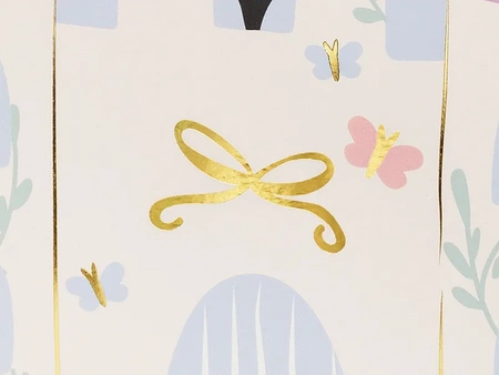 Torebka na prezenty Zamek, 14 x 8 x 20 cm, mix