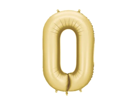 Balon foliowy Cyfra ''0'', 86cm, złoty