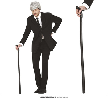 Czarna laska dziadka, składana 90 cm