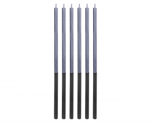 Świeczki urodzinowe Platinum, niebieskie, wys. 14.5 cm, 6 szt.